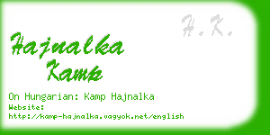 hajnalka kamp business card